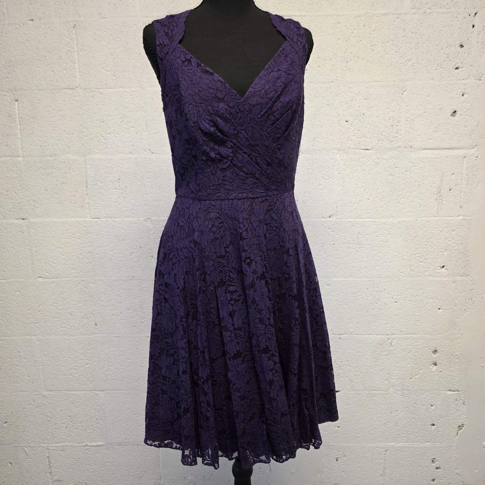 B2 Jasmine Concord Grape Purple Lace Keyhole Back Dress B173064 Mens Size 10
